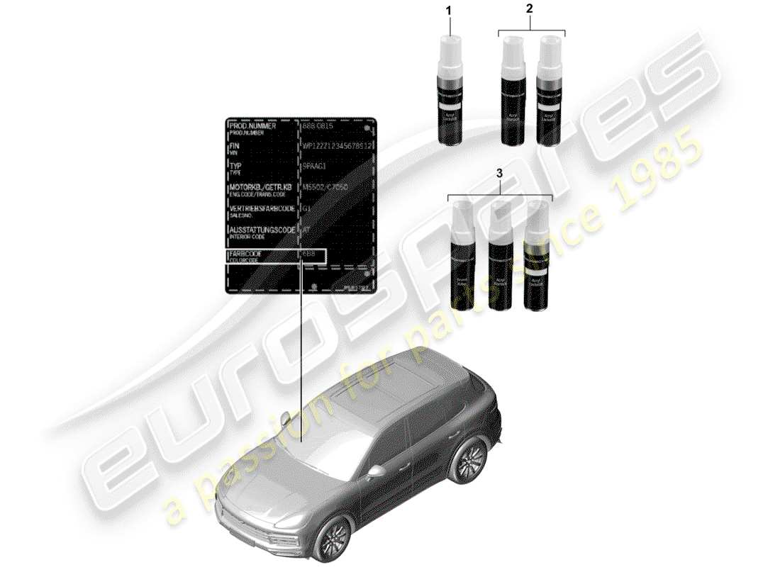 a part diagram from the porsche cayenne parts catalogue