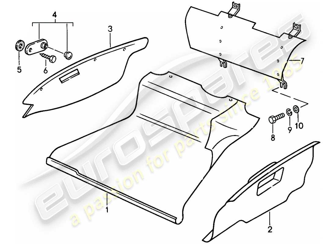 a part diagram from the porsche 911 parts catalogue