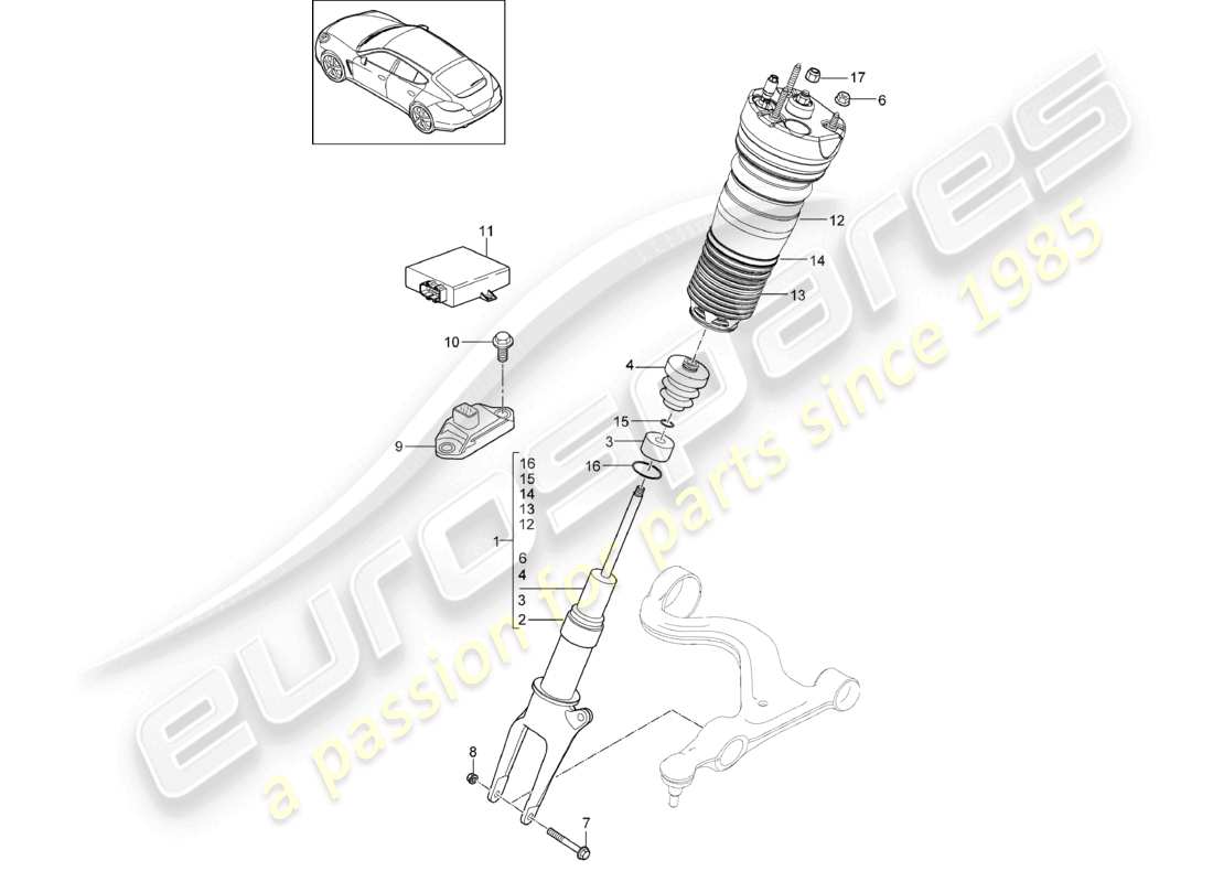 VIEW PARTS DIAGRAMS FROM THE PORSCHE PANAMERA PARTS CATALOGUE a part diagram from the porsche panamera parts catalogue