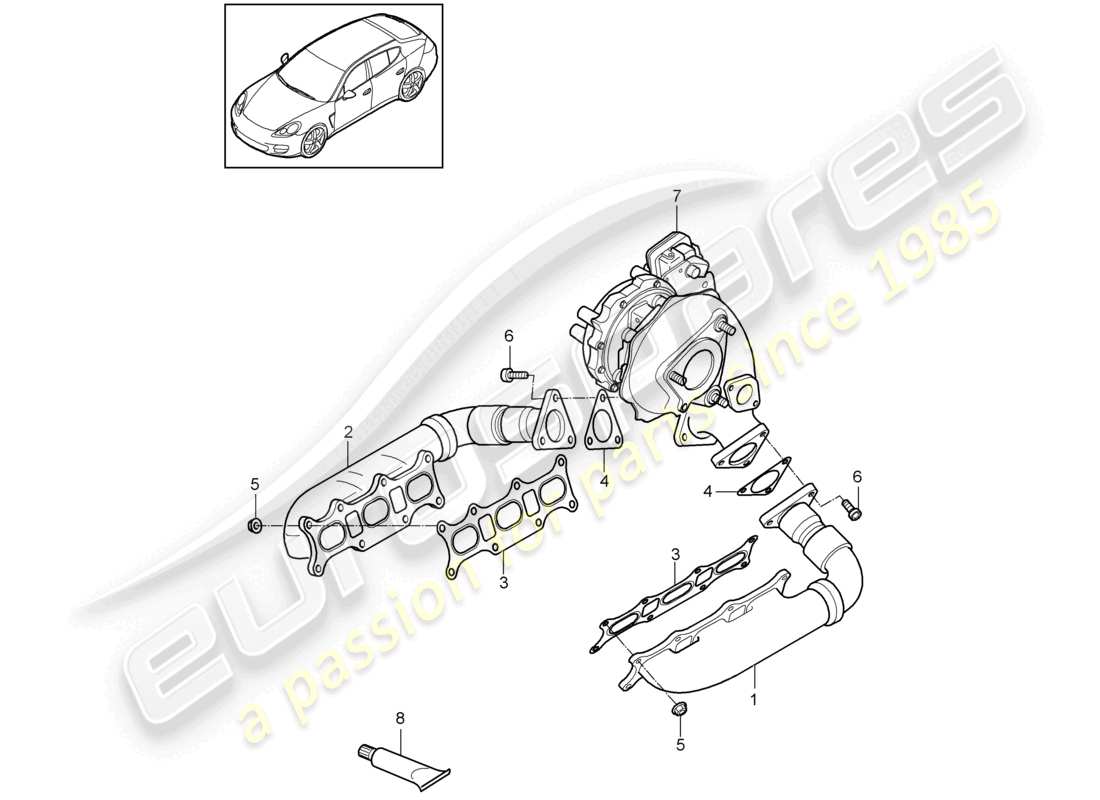 a part diagram from the porsche panamera parts catalogue
