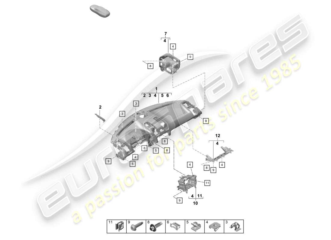 a part diagram from the porsche boxster parts catalogue