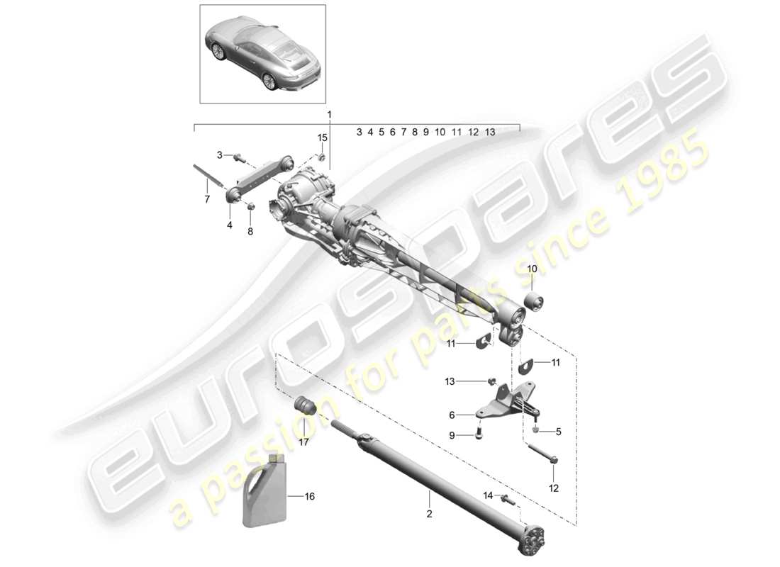 a part diagram from the porsche 991 parts catalogue