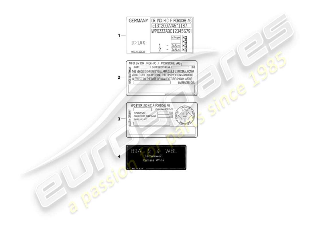 a part diagram from the porsche boxster parts catalogue