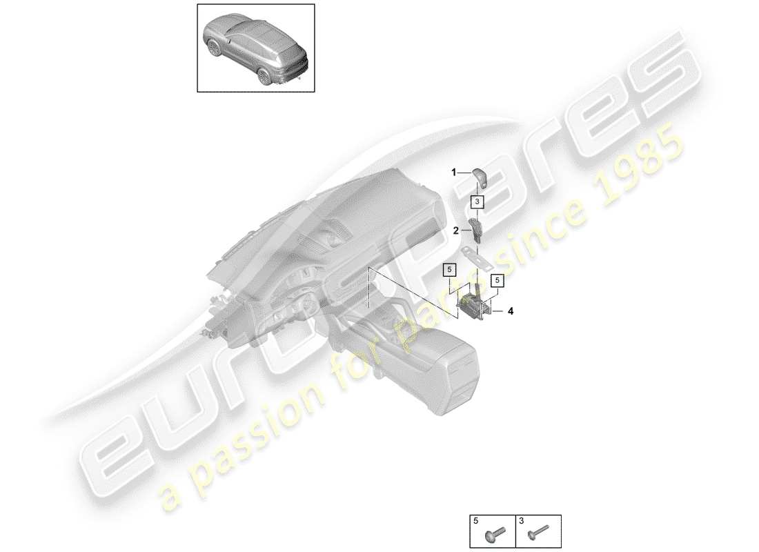a part diagram from the porsche cayenne parts catalogue