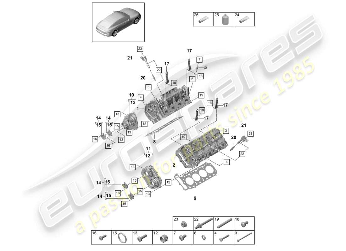 VIEW PARTS DIAGRAMS FROM THE PORSCHE PANAMERA PARTS CATALOGUE a part diagram from the porsche panamera parts catalogue
