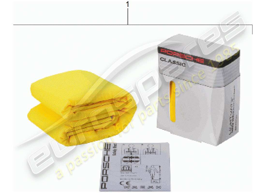 a part diagram from the porsche accessories and tequipment parts catalogue