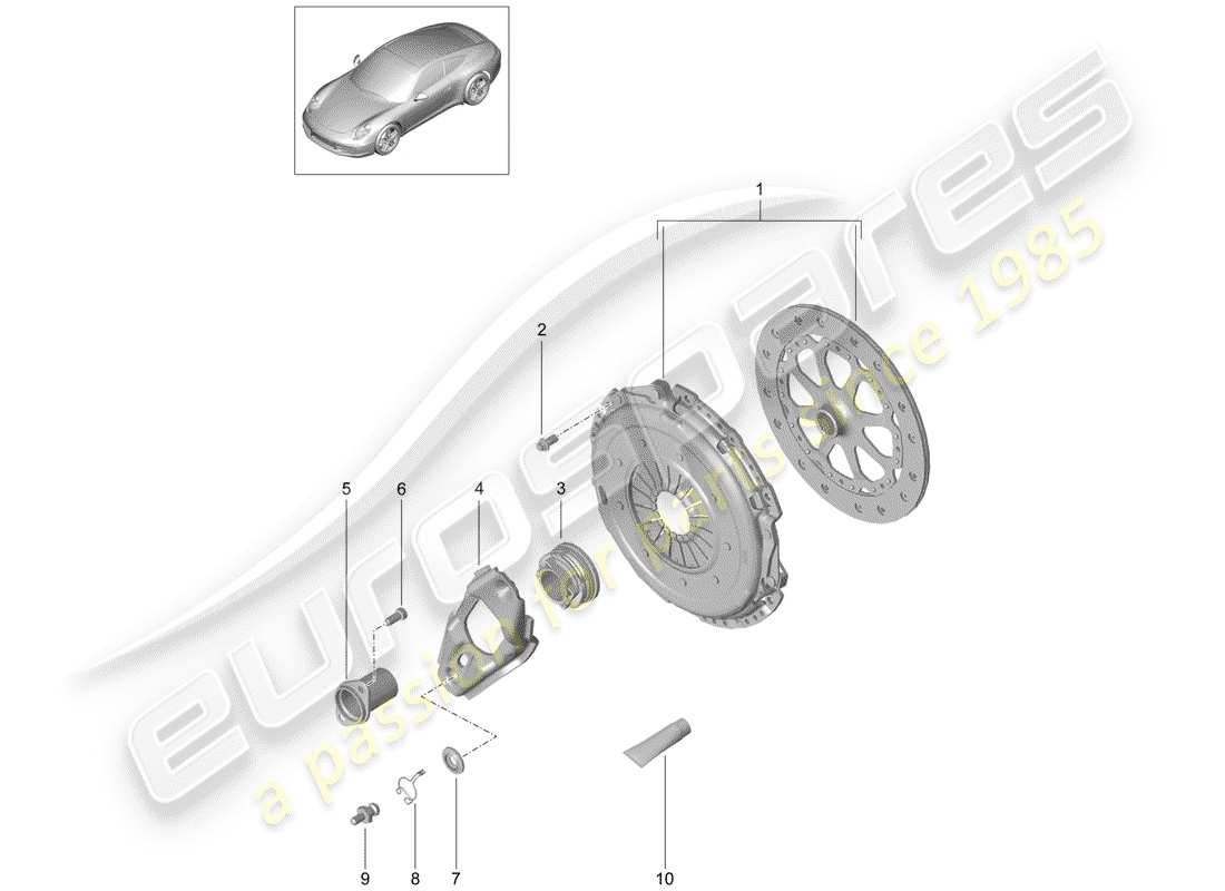 VIEW PARTS DIAGRAMS FROM THE PORSCHE 991 PARTS CATALOGUE a part diagram from the porsche 991 parts catalogue