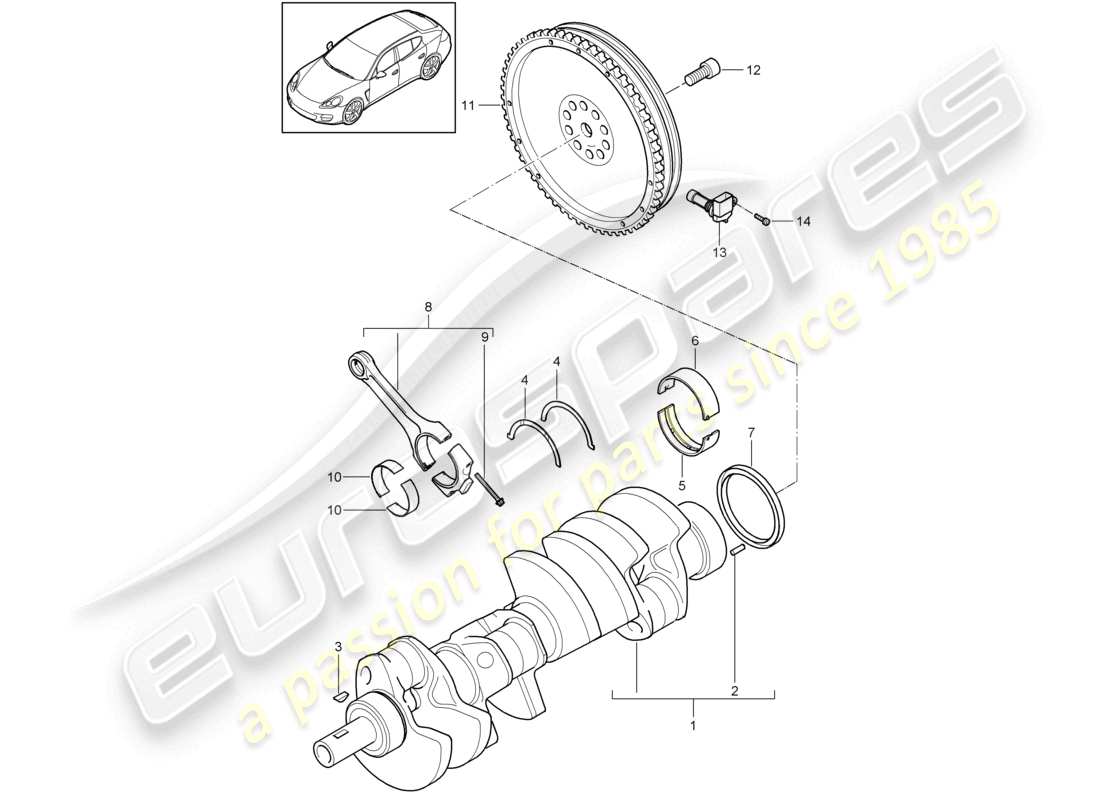 VIEW PARTS DIAGRAMS FROM THE PORSCHE PANAMERA PARTS CATALOGUE a part diagram from the porsche panamera parts catalogue