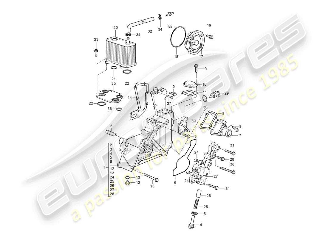 VIEW PARTS DIAGRAMS FROM THE PORSCHE BOXSTER PARTS CATALOGUE a part diagram from the porsche boxster parts catalogue