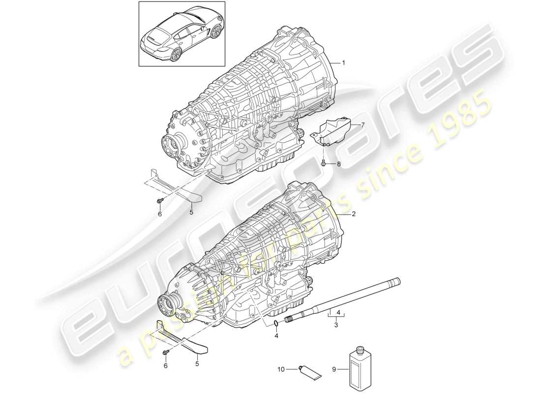 a part diagram from the porsche 2011 (panamera 970) parts catalogue
