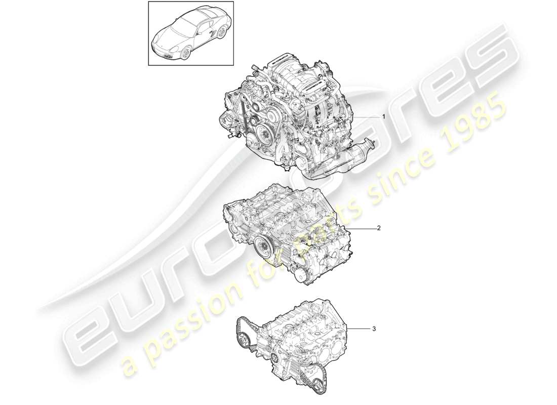 a part diagram from the porsche cayman parts catalogue