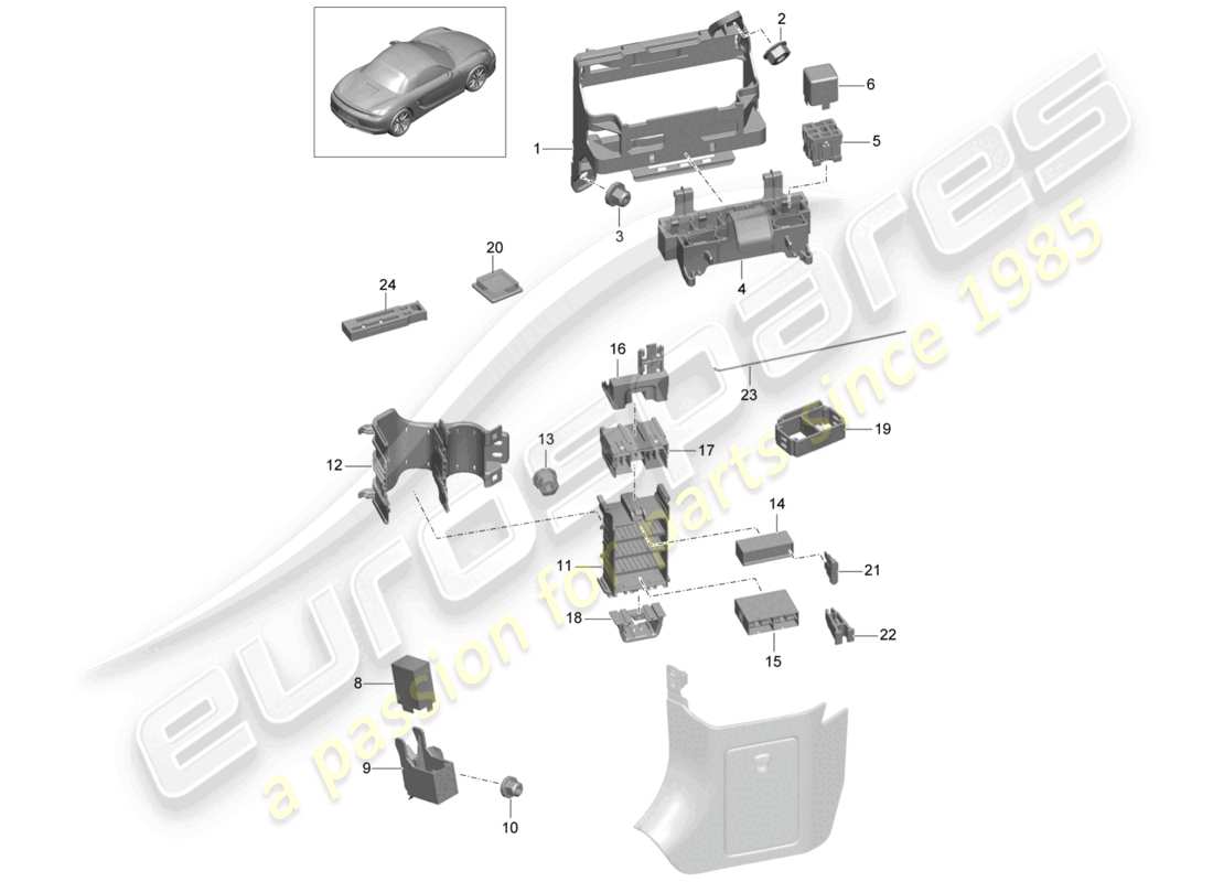 a part diagram from the porsche boxster parts catalogue