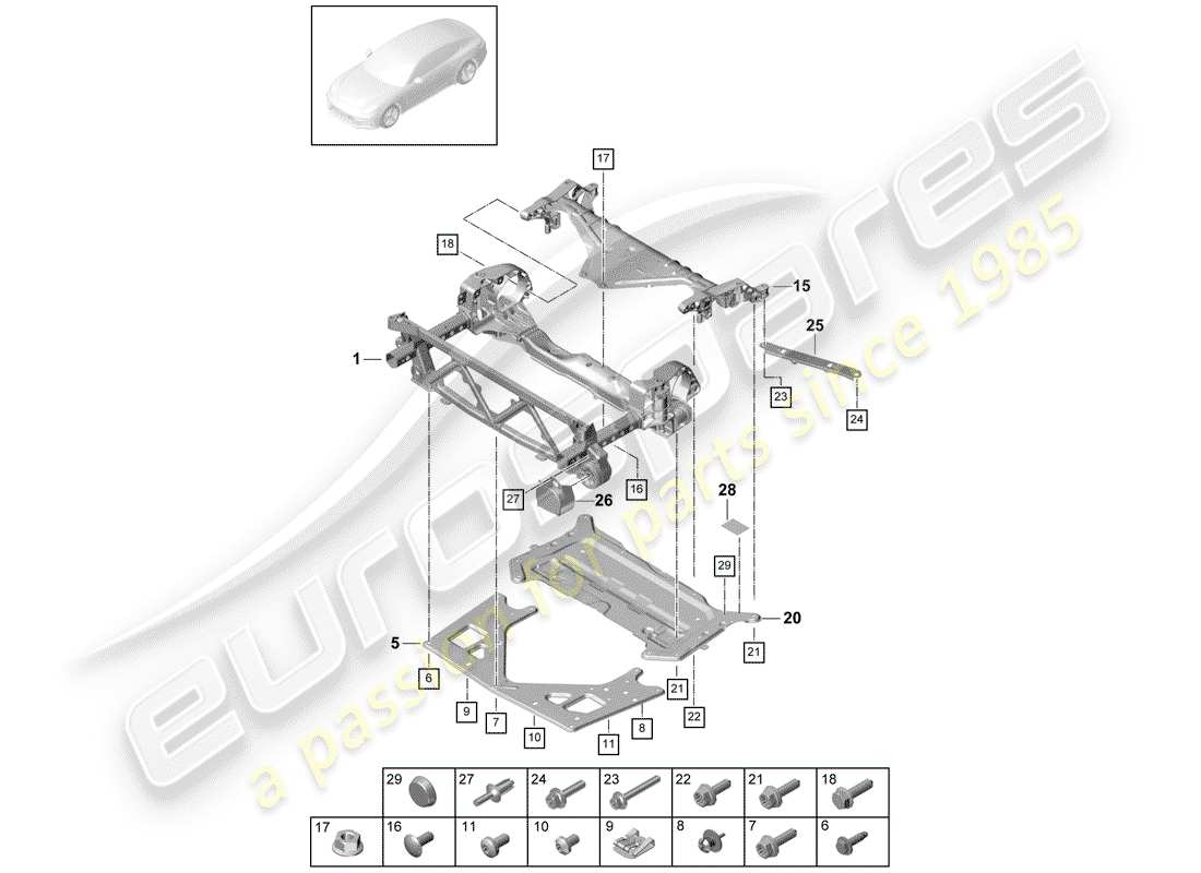 VIEW PARTS DIAGRAMS FROM THE PORSCHE PANAMERA PARTS CATALOGUE a part diagram from the porsche panamera parts catalogue