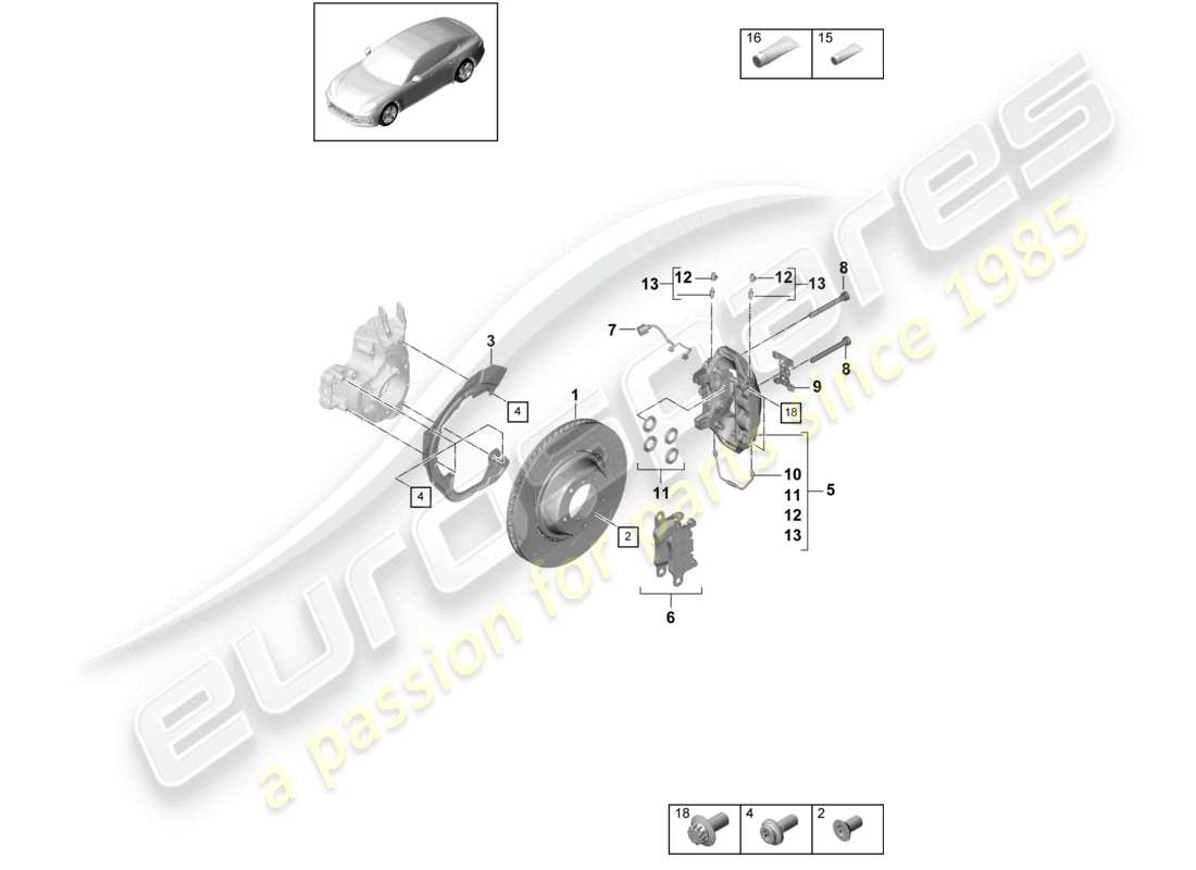 a part diagram from the porsche panamera parts catalogue