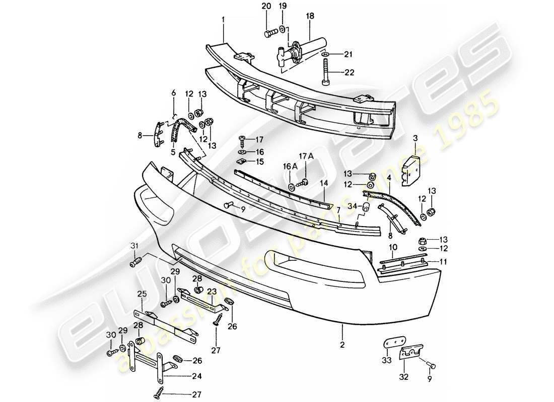 a part diagram from the porsche 928 parts catalogue
