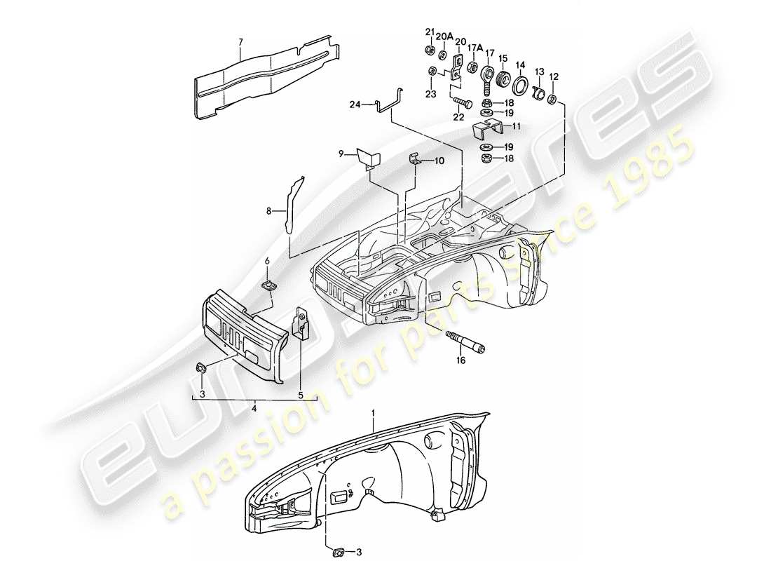 a part diagram from the porsche 911 parts catalogue