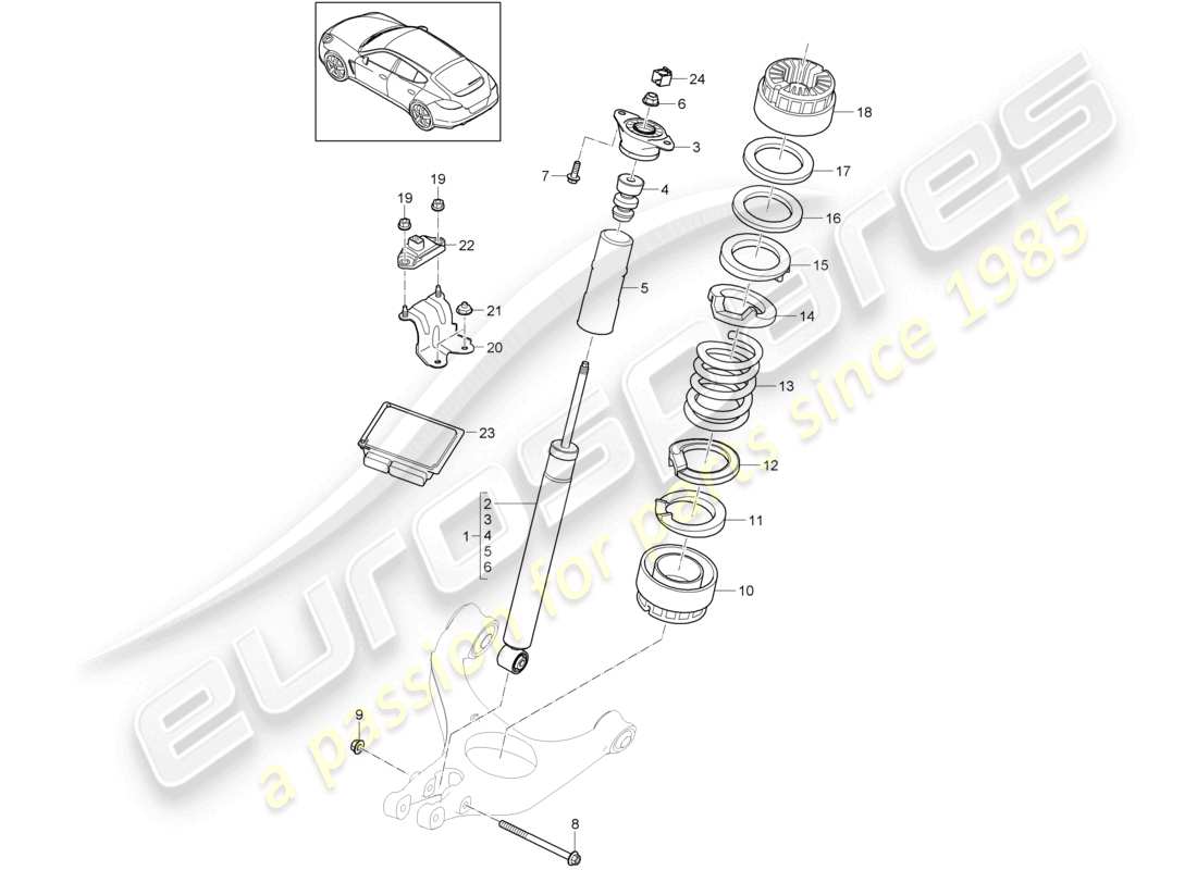 a part diagram from the porsche panamera parts catalogue