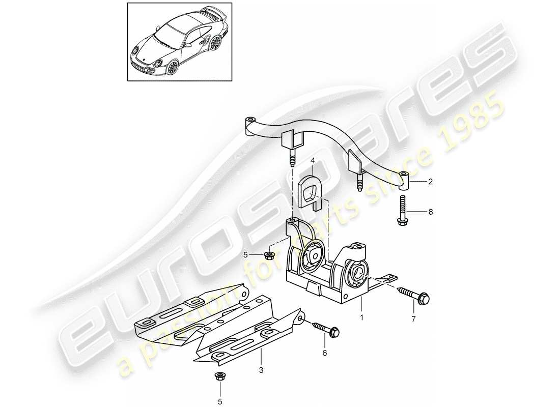 a part diagram from the porsche 2011 (997-2 turbo / gt2 rs) parts catalogue
