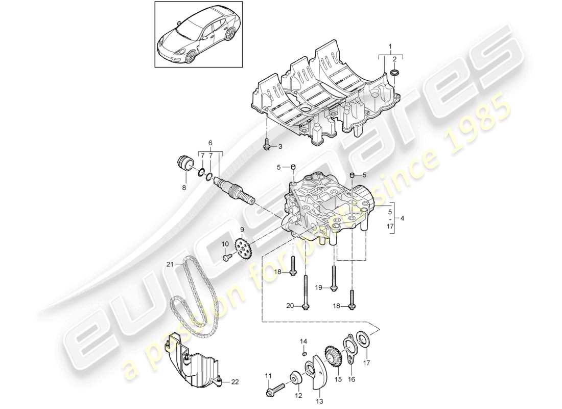 VIEW PARTS DIAGRAMS FROM THE PORSCHE PANAMERA PARTS CATALOGUE a part diagram from the porsche panamera parts catalogue