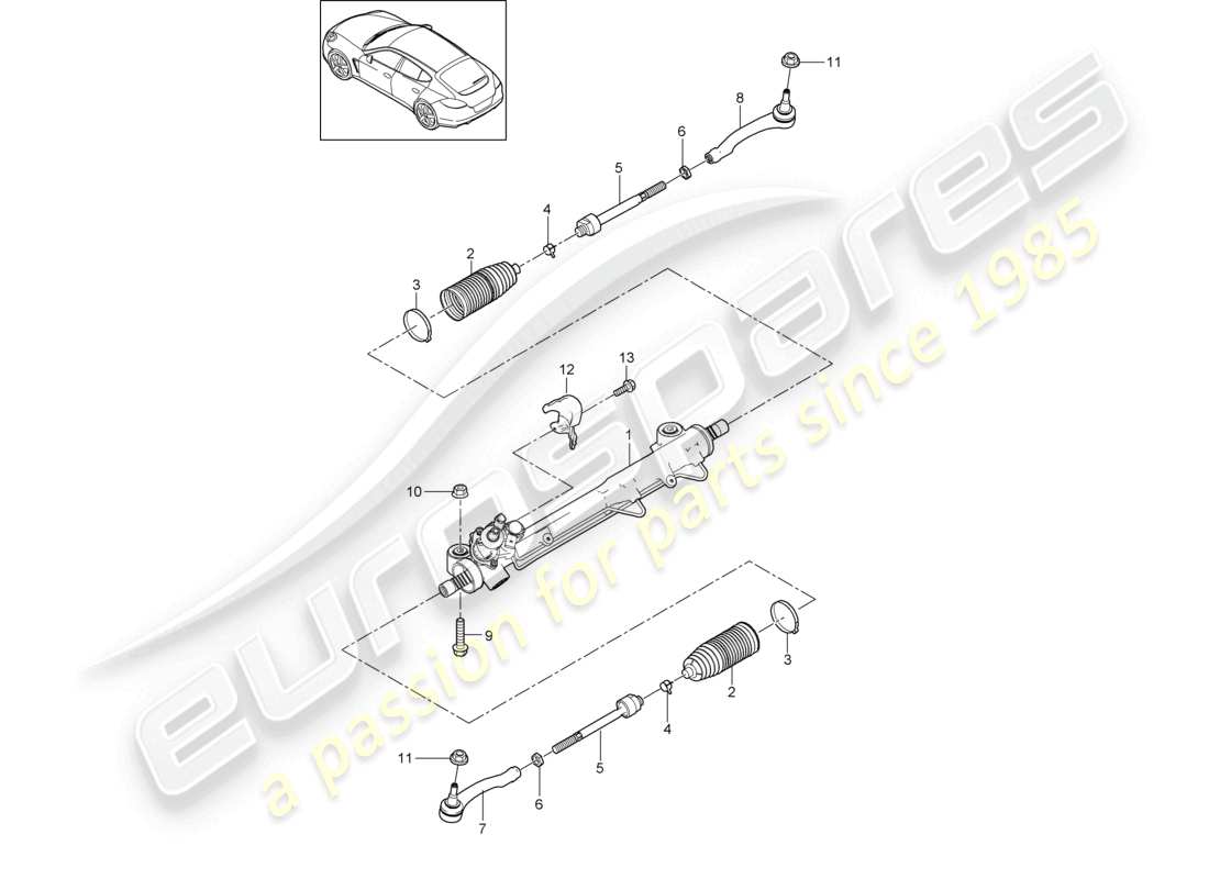 VIEW PARTS DIAGRAMS FROM THE PORSCHE PANAMERA PARTS CATALOGUE a part diagram from the porsche panamera parts catalogue