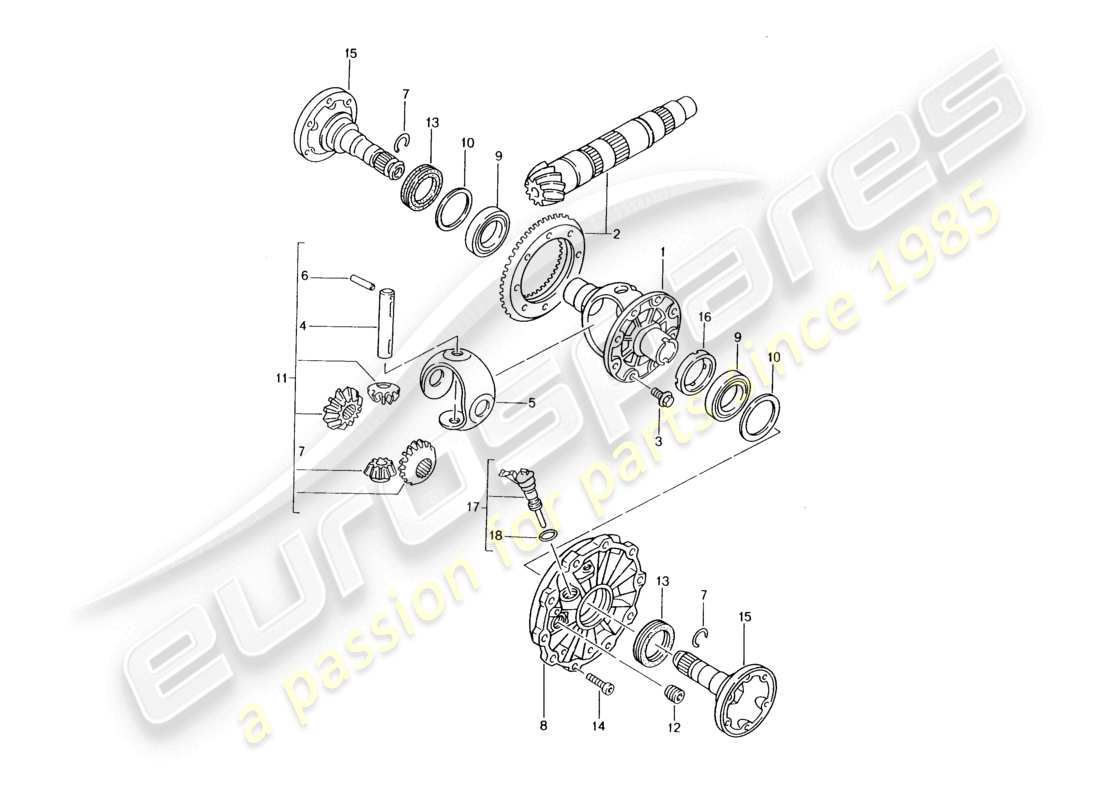a part diagram from the porsche boxster parts catalogue