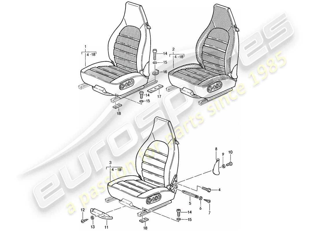 a part diagram from the porsche 911 parts catalogue
