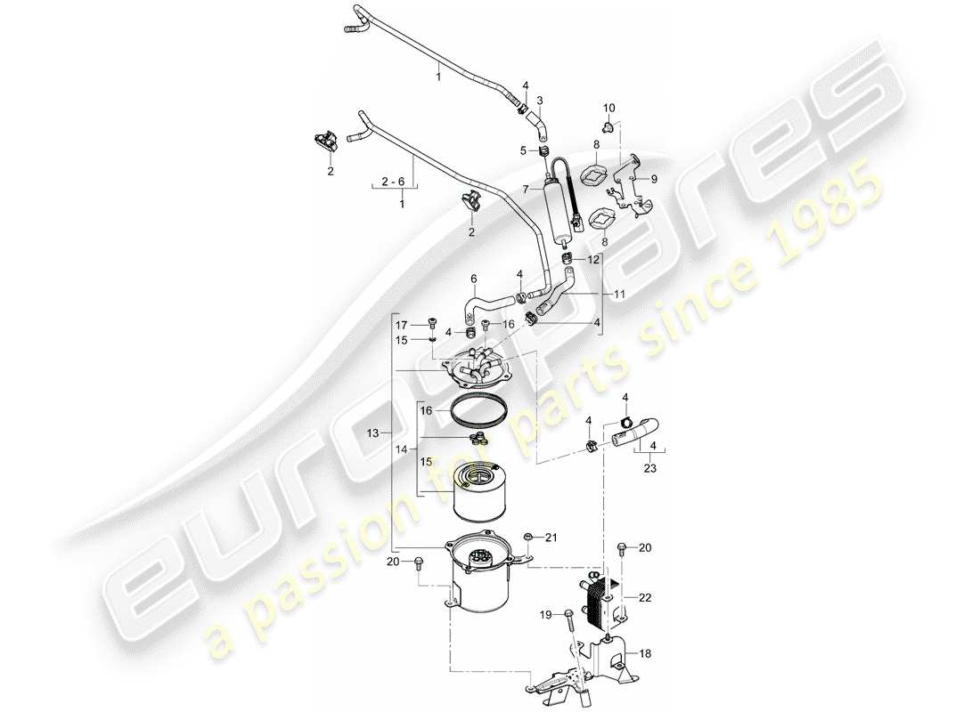 porsche cayenne (2009) fuel system part diagram