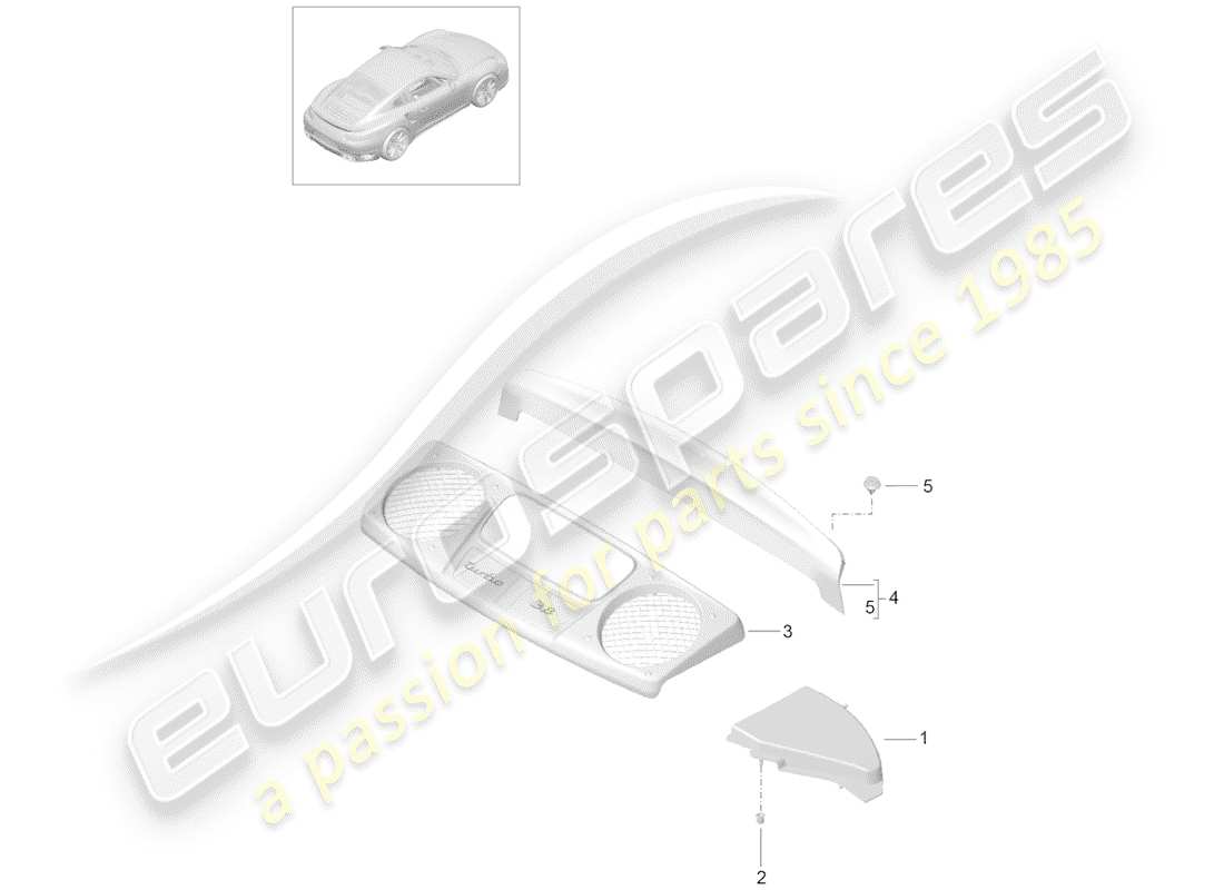 porsche 2016 (991-1 turbo) lining part diagram
