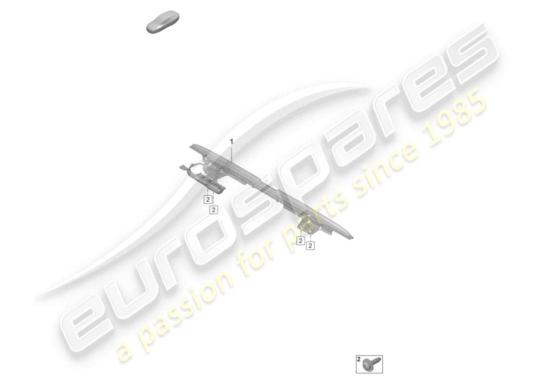 porsche 2020 (992-1) wind deflector parts diagram
