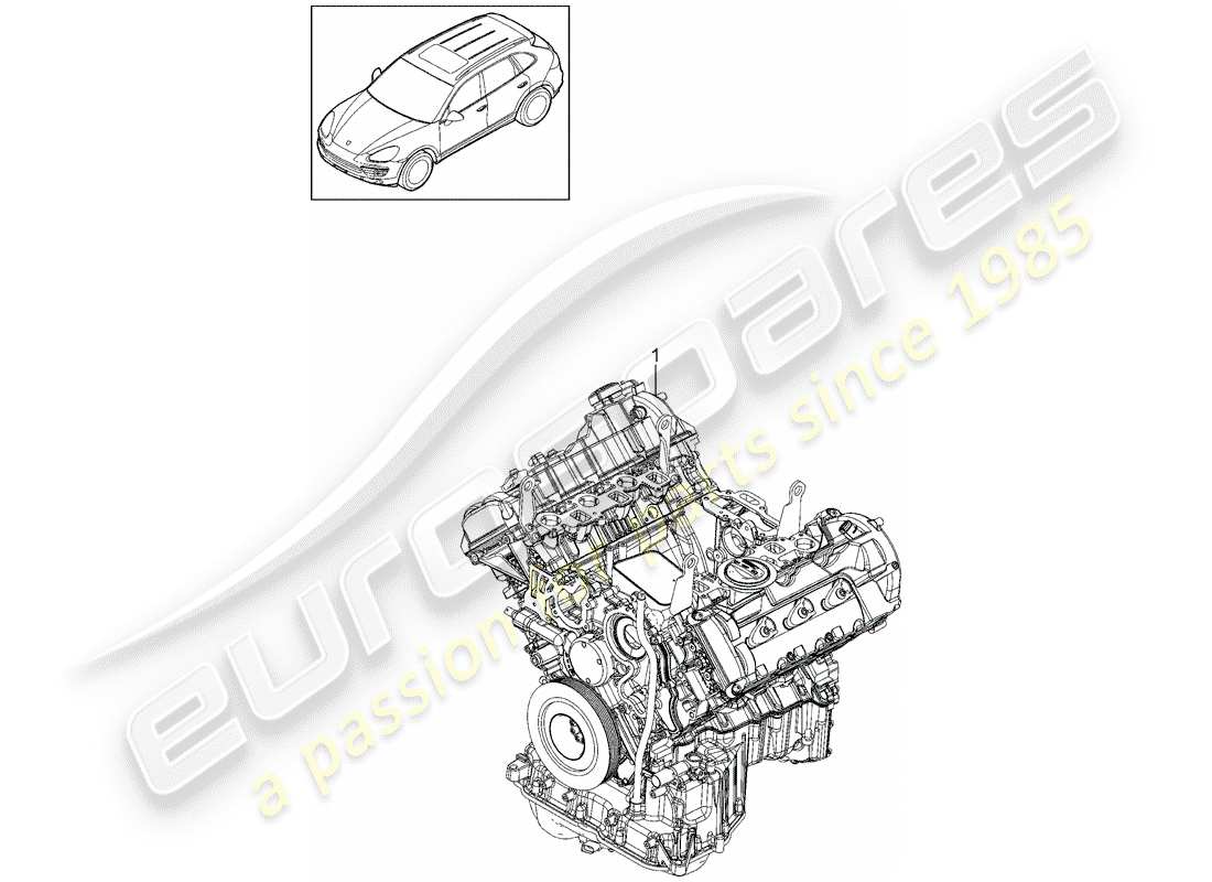porsche 2017 (cayenne e2 92a) long block part diagram