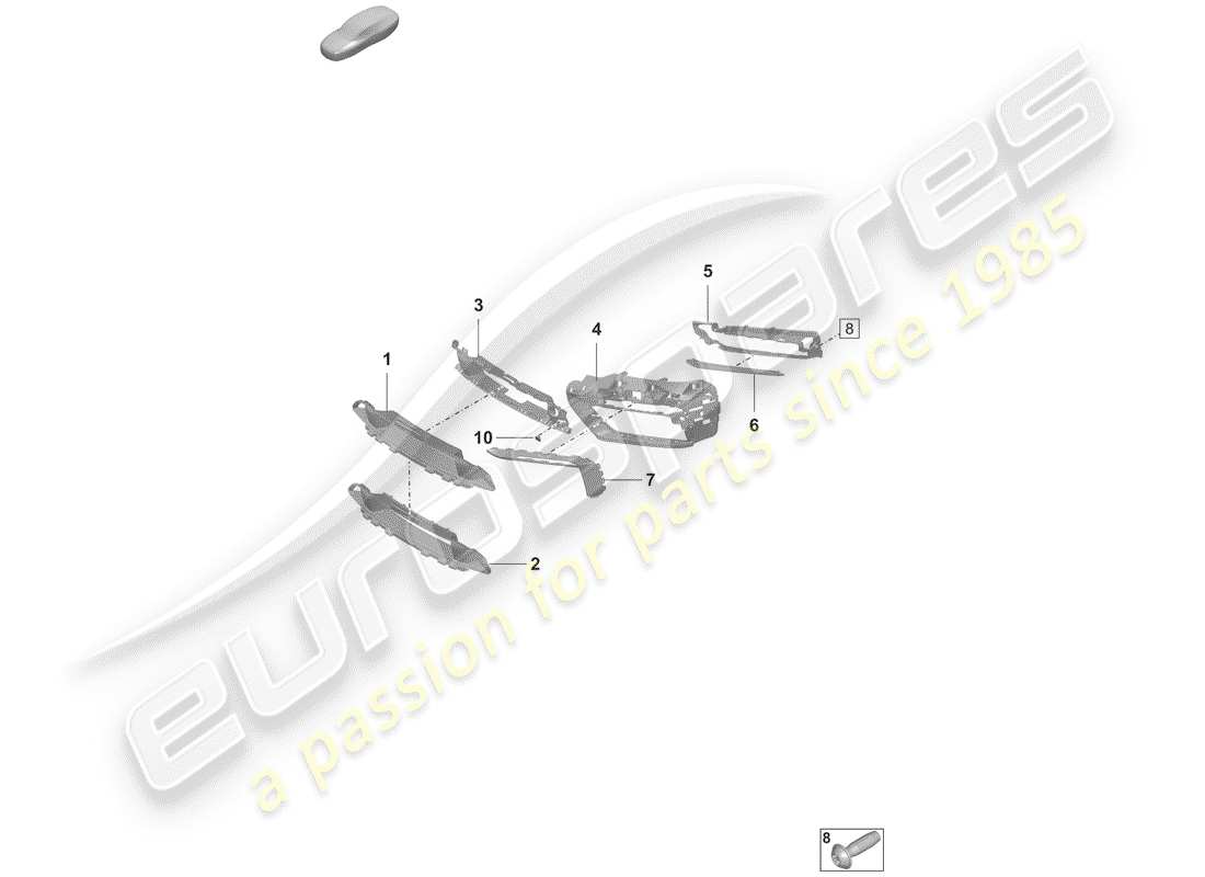 porsche 2020 (992-1) air duct parts diagram