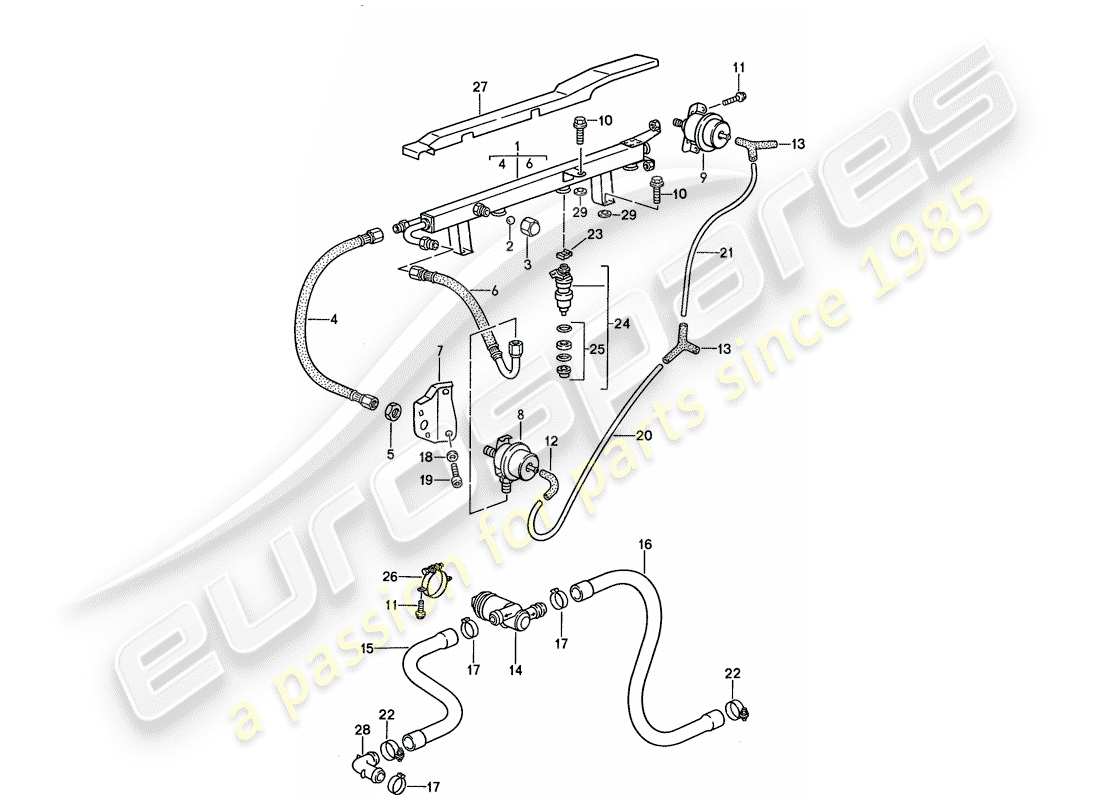 porsche 1989 (944) l-jetronic - 2 part diagram