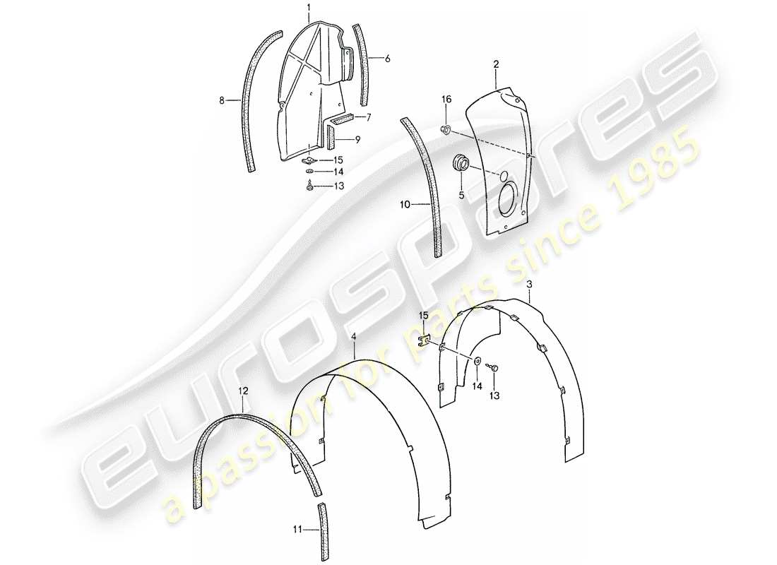 porsche 1987 (959) wheel cover part diagram