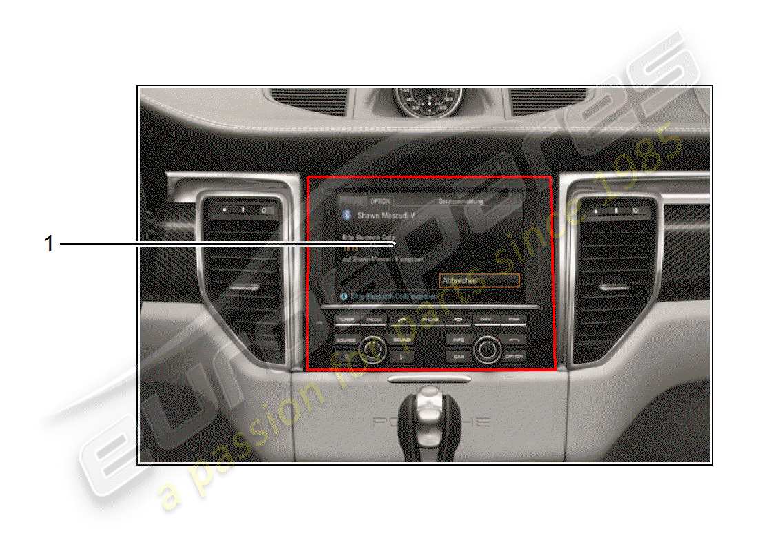 porsche 2014 (tequipment macan) mobile phone parts diagram