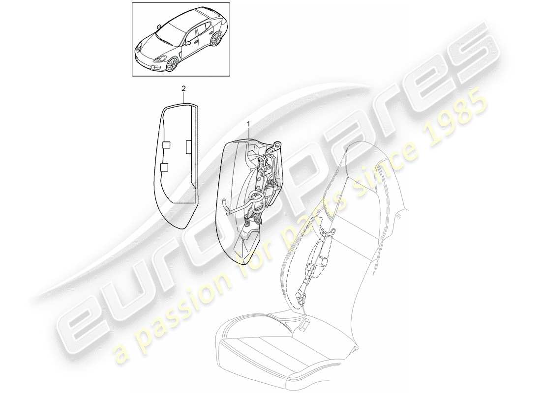 porsche 2013 (panamera 970) side panel parts diagram