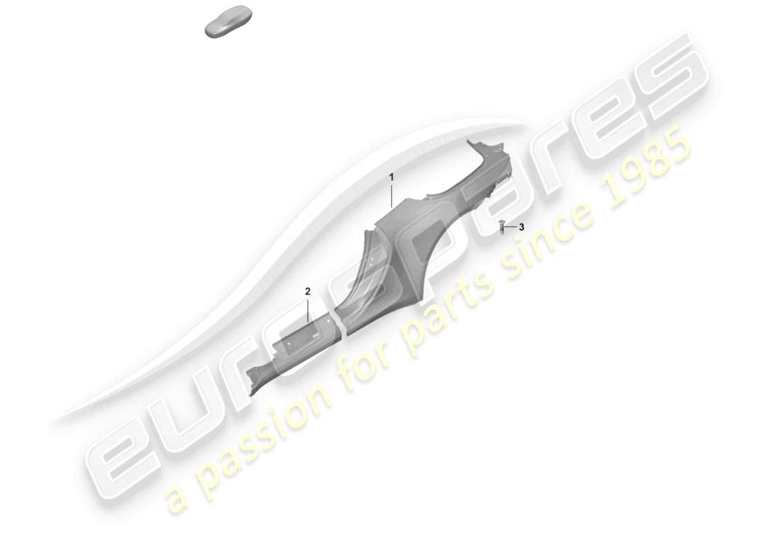 porsche 2019 (992-1) side part targa parts diagram