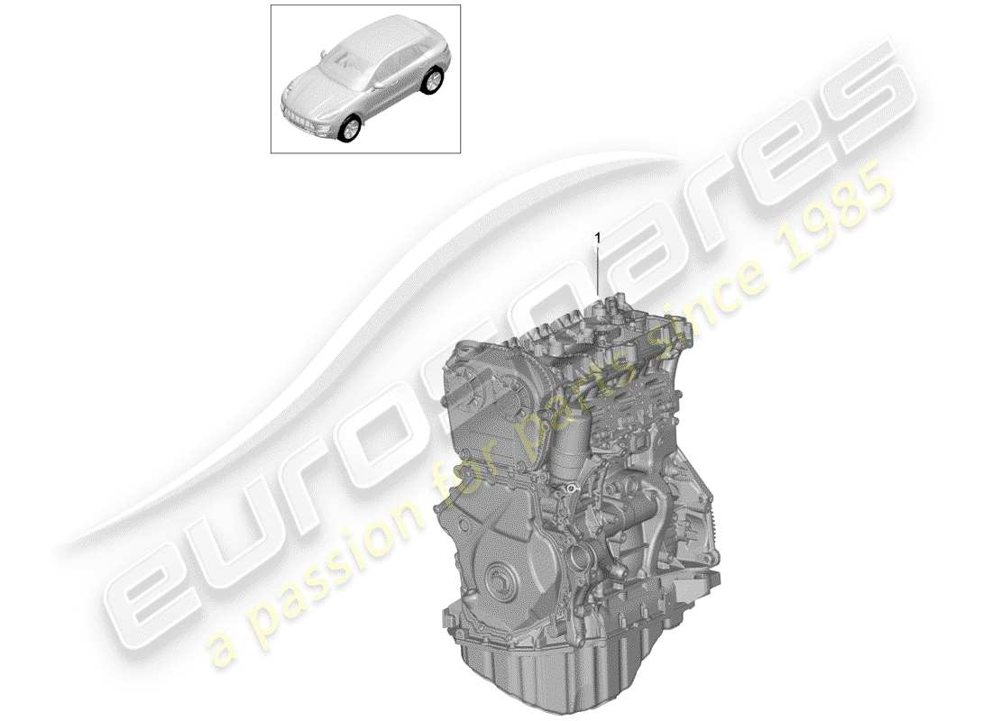 porsche 2017 (macan) long block parts diagram