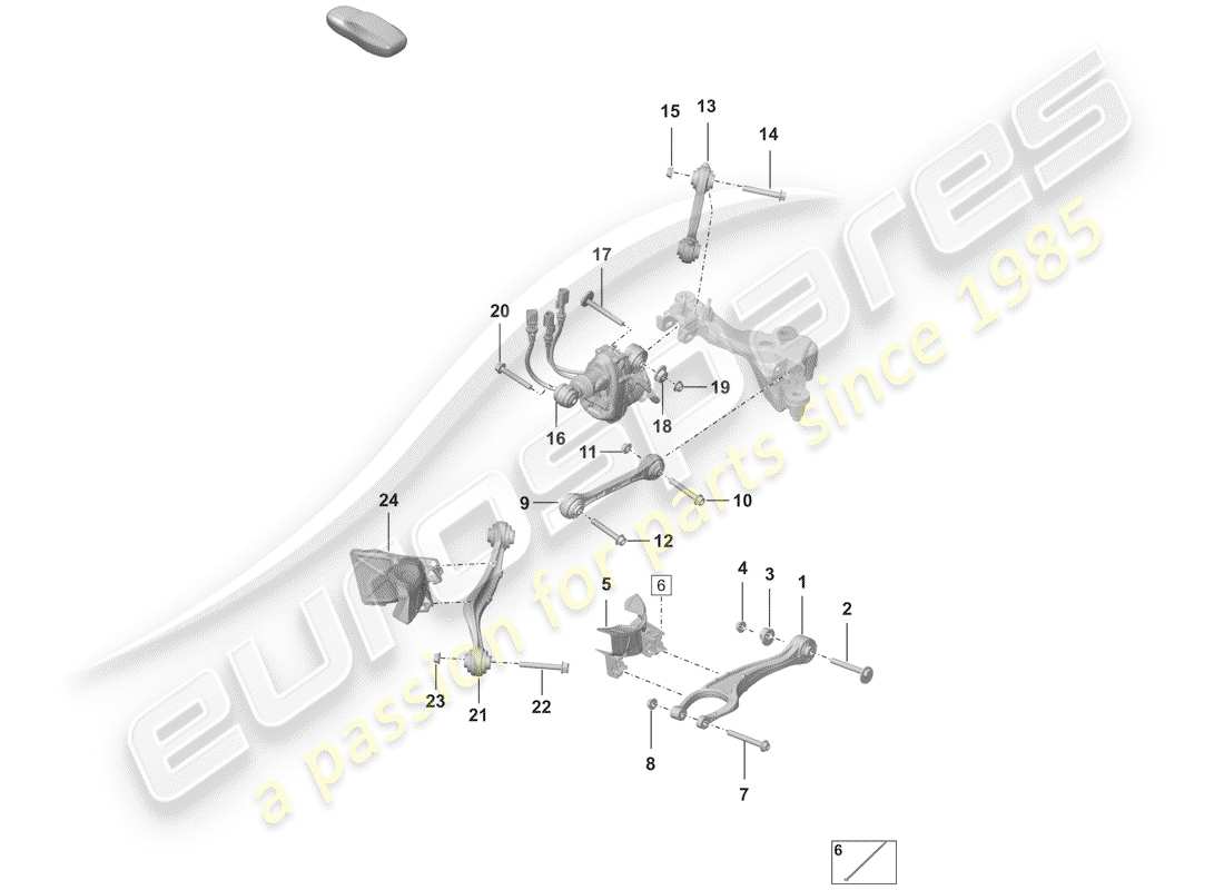 porsche 2020 (992-1) rear axle part diagram