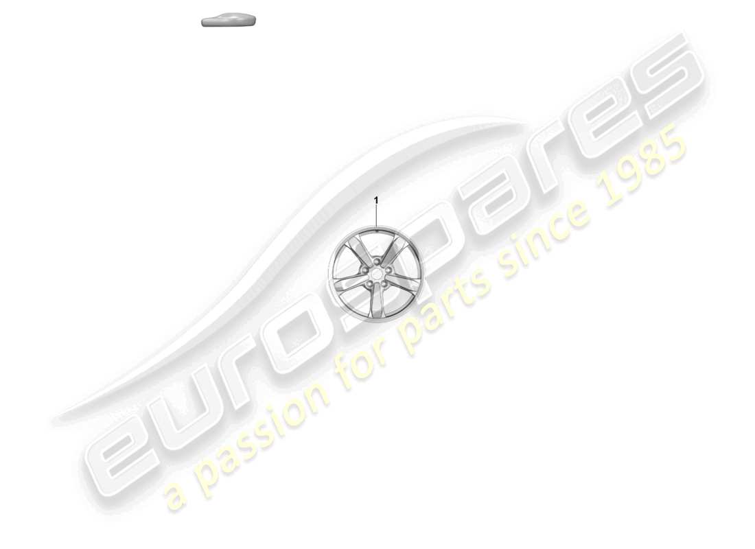 porsche 2019 (992-1) alloy wheel parts diagram