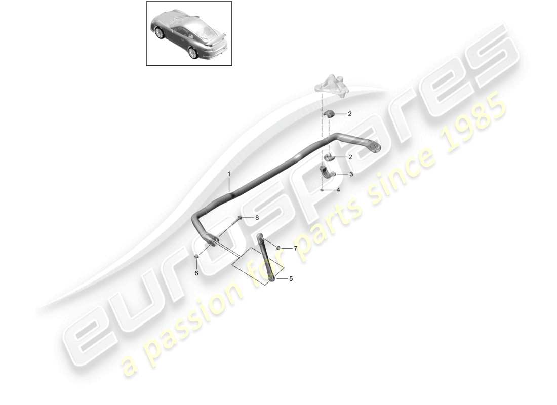 porsche 2017 (991-2 r/gt3/rs) anti-roll bar d - mj 2018>> part diagram