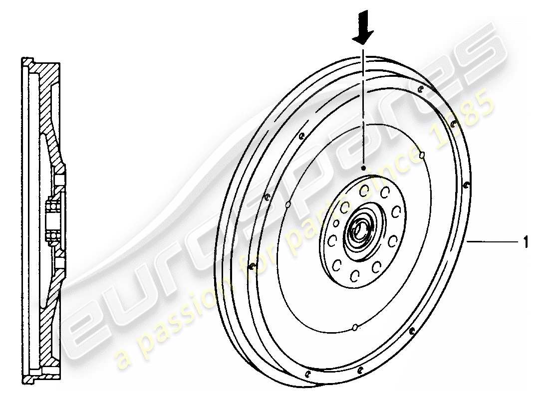 porsche replacement catalogue (2009) flywheel parts diagram