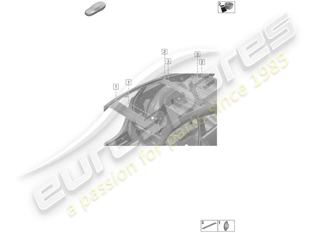 porsche 2019 (992-1) plugs for body parts diagram