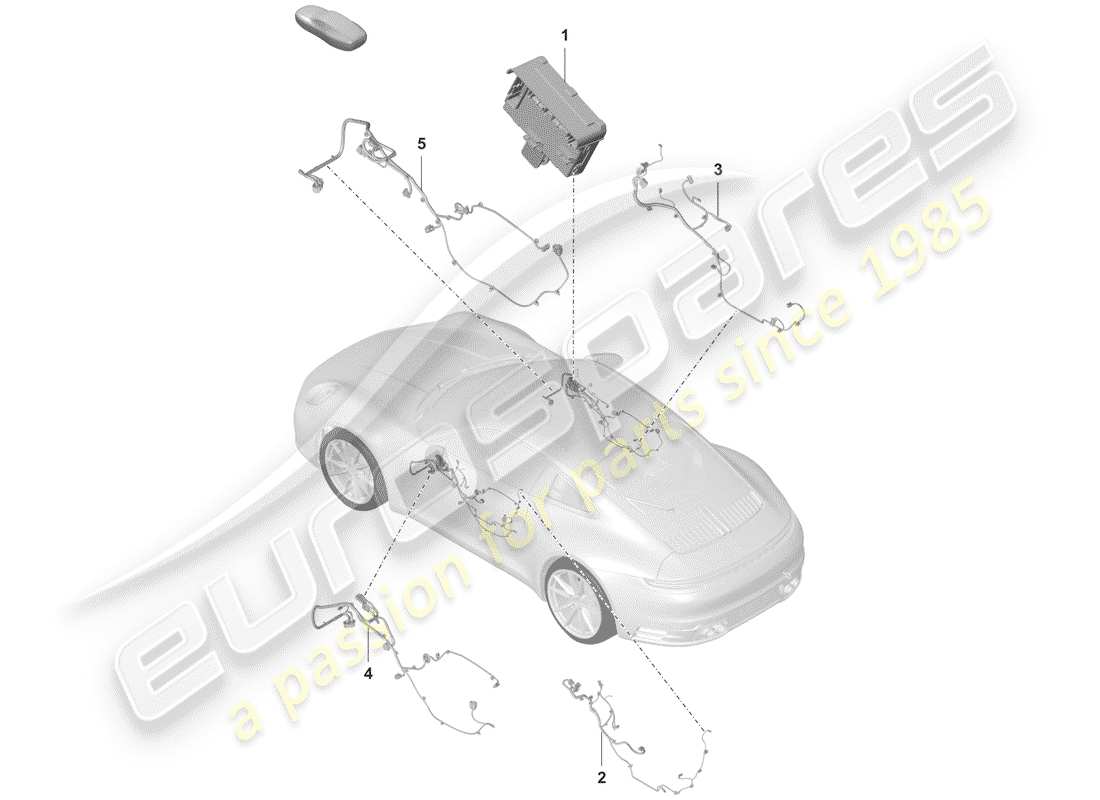 porsche 2020 (992-1) doors part diagram