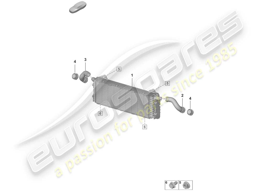 porsche 2020 (992-1) radiator part diagram