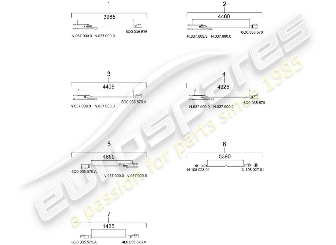 porsche 2019 (macan) connecting line part diagram