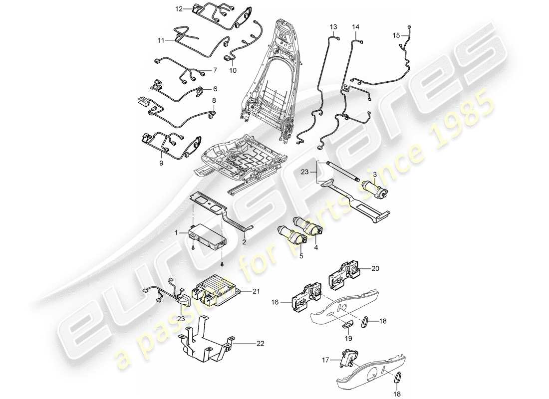 porsche 2011 (997-2) harness parts diagram