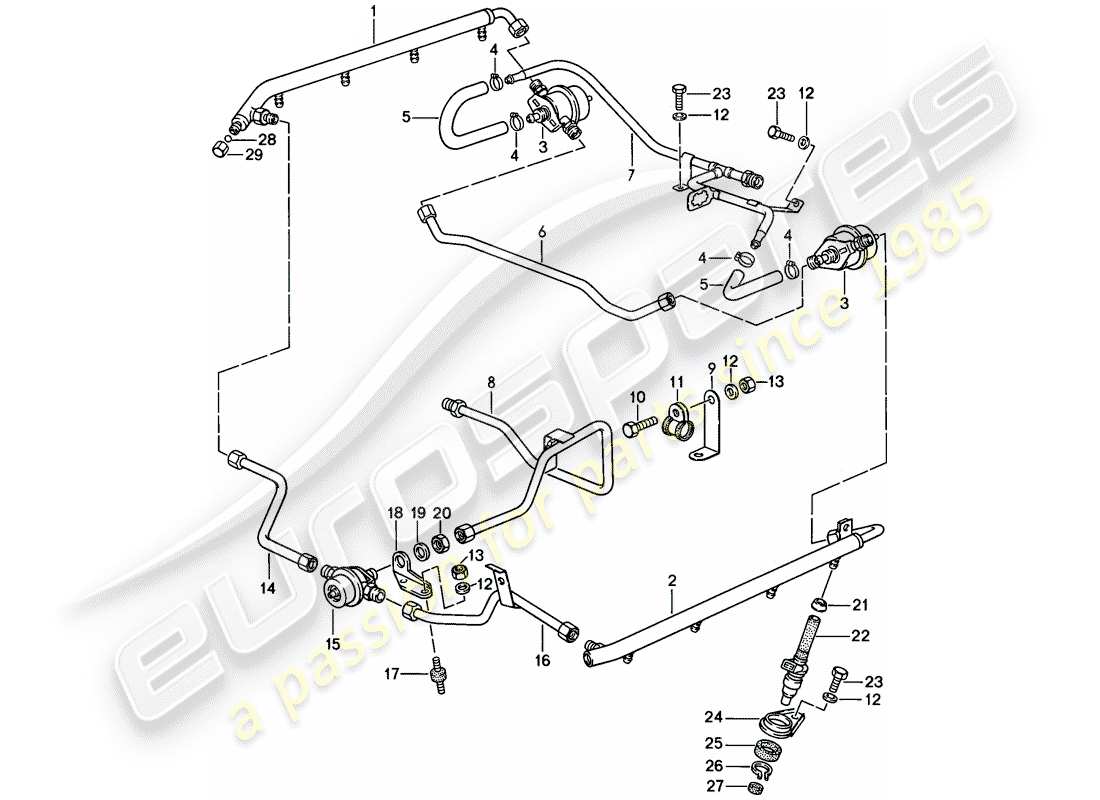 porsche 1985 (928) lh-jetronic - 3 - d - mj 1984>> part diagram
