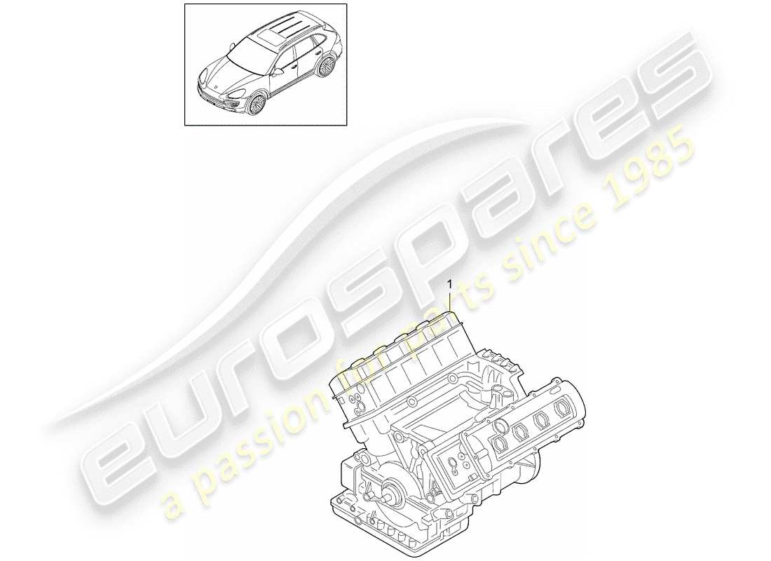 porsche 2017 (cayenne e2 92a) long block part diagram