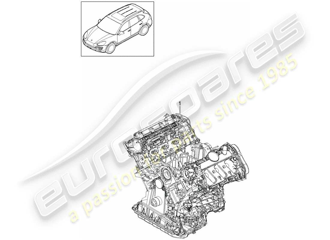 porsche 2018 (cayenne e2 92a) long block parts diagram