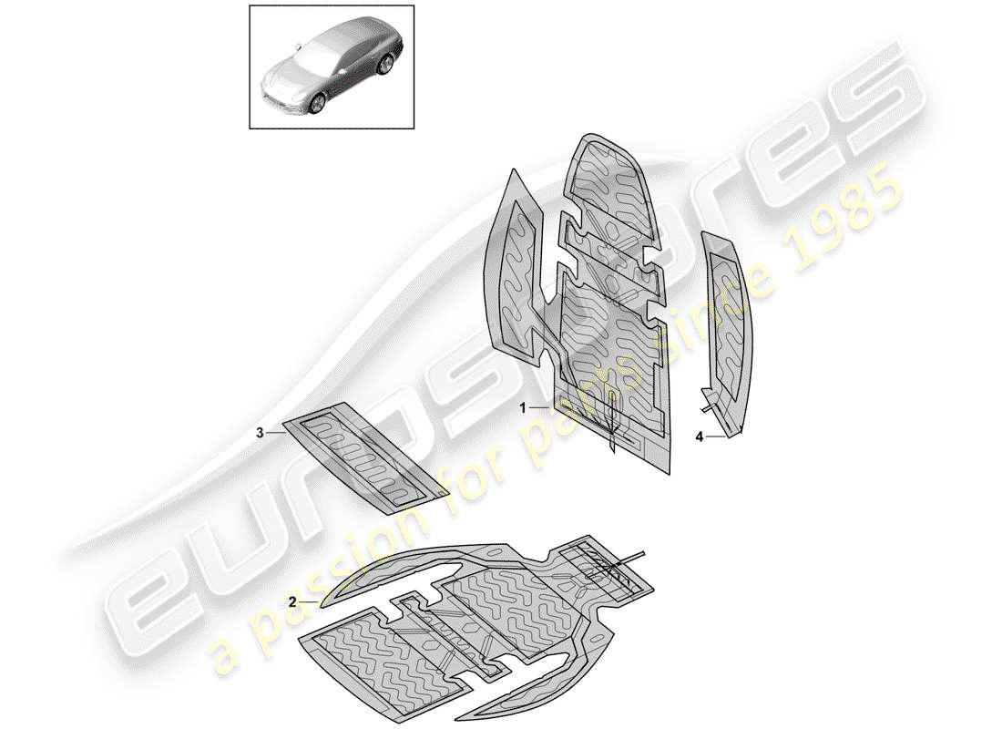 porsche panamera 971 (2017) heater element parts diagram